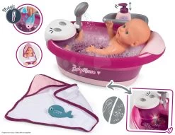 Wanne Mit Fließendem Wasser Elektronisch Violette Baby Nurse Smoby Mit Jacuzzi-Badewanne Und LED-Beleuchtung Für 42 Cm Große Puppe -Smoby 220362 h smoby vanicka 3