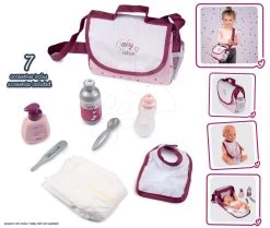 Wickeltasche Mit Windel Violette Baby Nurse Smoby Mit 7 Zubehörteilen Mit Verstellbarem Arm -Smoby 220363 k smoby prebalovacia taska