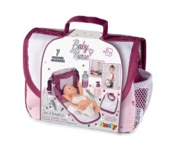 Wickeltasche Mit Pampers Violette Baby Nurse Smoby Mit 7 Zubehörteilen Mit Verstellbarem Arm -Smoby 220363 m smoby prebalovacia taska 1