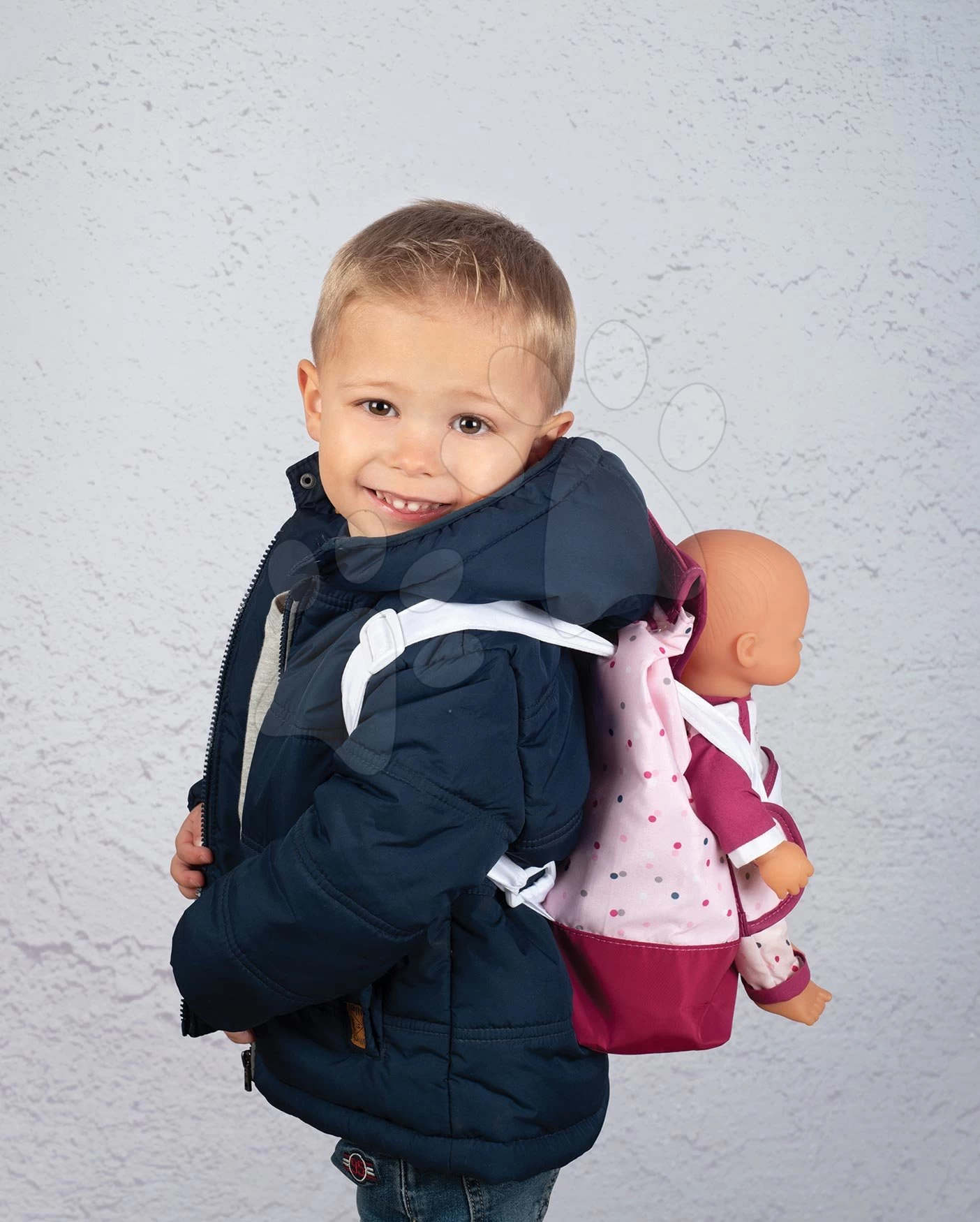 Rucksack Mit Tragetasche Für 42 Cm Puppe Violette Baby Nurse Smoby Und Mit Einer Flaschentasche Verstellbare Träger 4 Rucksack Mit Tragetasche Für 42 Cm Puppe Violette Baby Nurse Smoby Und Mit Einer Flaschentasche Verstellbare Träger – Bild 4