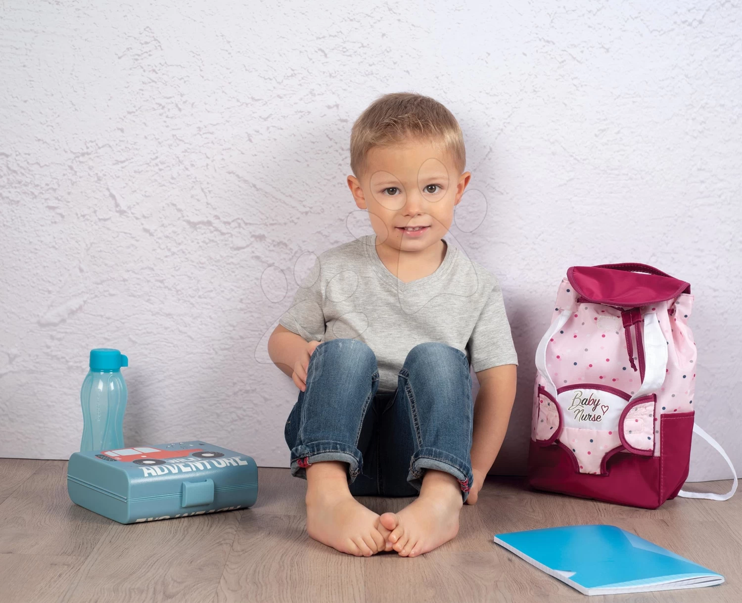 Rucksack Mit Tragetasche Für 42 Cm Puppe Violette Baby Nurse Smoby Und Mit Einer Flaschentasche Verstellbare Träger 3 Rucksack Mit Tragetasche Für 42 Cm Puppe Violette Baby Nurse Smoby Und Mit Einer Flaschentasche Verstellbare Träger – Bild 3