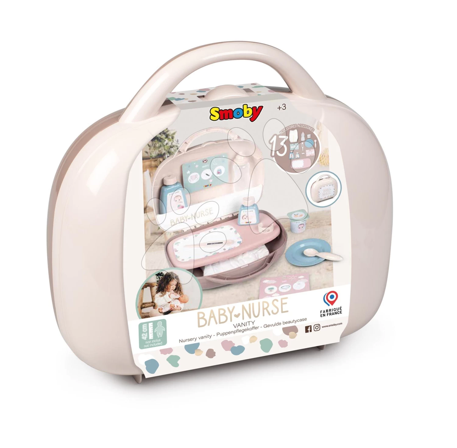 Wickelzubehör Im Köfferchen Vanity Natur D'Amour Baby Nurse Smoby Für Eine Puppe Mit 13 Zubehör SM220367 12 Wickelzubehör Im Köfferchen Vanity Natur D'Amour Baby Nurse Smoby Für Eine Puppe Mit 13 Zubehör SM220367 – Bild 12