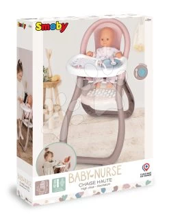 Esszimmerstuhl Highchair Natur D'Amour Baby Nurse Smoby Mit 2 Zubehörteilen Für Eine 42 Cm Große Puppe Ab 18 Monaten -Smoby 220370 h smoby stolicka