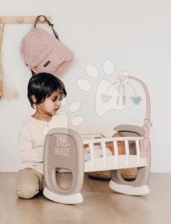 Wiege Mit Karussell Baby´s Cot Natur D'Amour Baby Nurse Smoby Für 42 Cm Puppe Ab 18 Monaten SM220372