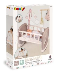 Wiege Mit Karussell Baby´s Cot Natur D'Amour Baby Nurse Smoby Für 42 Cm Puppe Ab 18 Monaten SM220372 -Smoby 220372 l smoby koliska