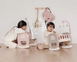 Wiege Mit Stoffhimmel Cradle Natur D'Amour Baby Nurse Smoby Für 42 Cm Puppe Ab 18 Monaten -Smoby 220373 f smoby koliska