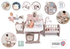 Set Spielhaus Für Die Puppe Large Doll's Play Center Natur D'Amour Baby Nurse Smoby Und Ein Bio-Café Mit Kaffeemaschine Und Wickeltasche Mit Windel 220376-10 -Smoby 220376 g smoby domcek 26