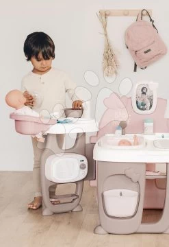 Set Spielhaus Für Die Puppe Large Doll's Play Center Natur D'Amour Baby Nurse Smoby Und Ein Tisch KidTable Mit 2 Stühlen KidChair 220376-21 -Smoby 220376 j smoby domcek 3