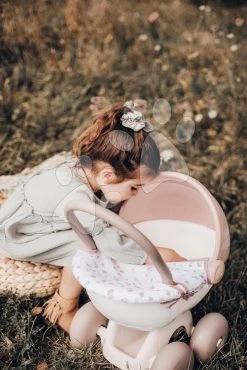 Kinderwagen Mit Textilien Natur D'Amour Baby Nurse Smoby Für Eine 42 Cm Große Puppe Mit Einem 55 Cm Hohen Ergonomischen Griff Ab 18 Monaten SM220377 -Smoby 220377 ch smoby kocik