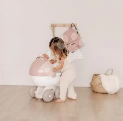 Kinderwagen Mit Textilien Natur D'Amour Baby Nurse Smoby Für Eine 42 Cm Große Puppe Mit Einem 55 Cm Hohen Ergonomischen Griff Ab 18 Monaten SM220377 -Smoby 220377 e smoby kocik