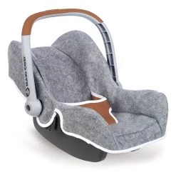 Puppenwagen-Set DeLuxe Pastell Maxi Cosi&Quinny Sport Grey 3in1 Smoby Und Ein Autositz Und Esszimmerstuhl Mit Violette-Puppe -Smoby 240213 a smoby autosedacka