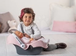 Autositz Powder Pink Maxi Cosi & Quinny Smoby Für 42 Cm Puppe Mit Stauraum Und Sicherheitsgurt