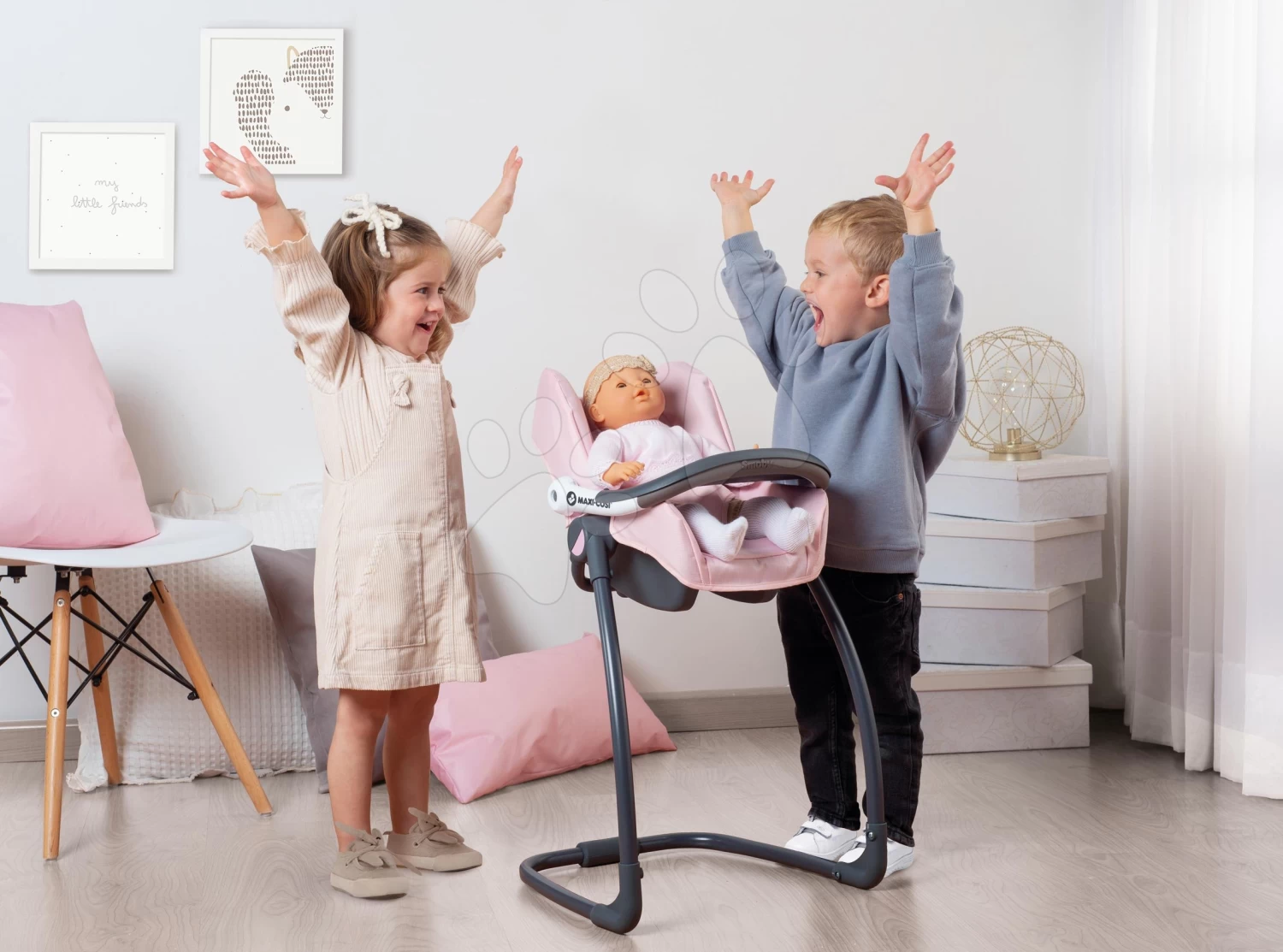 Set Esszimmerstuhl Mit Autositz Und Schaukel Powder Pink Maxi Cosi&Quinny Smoby Und Baby Nurse Puppe Mit Krippe 11 Set Esszimmerstuhl Mit Autositz Und Schaukel Powder Pink Maxi Cosi&Quinny Smoby Und Baby Nurse Puppe Mit Krippe – Bild 11