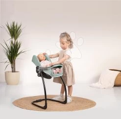 Set Spielhaus Für Die Puppe Large Doll's Play Center Natur D'Amour Baby Nurse Smoby Und Ein Kinderwagen Für Zwillinge Und Ein Esszimmerstuhl Mit Autositz, Eine Schaukel Und Eine 32-cm-Puppe -Smoby 240239 b smoby stolicka 1