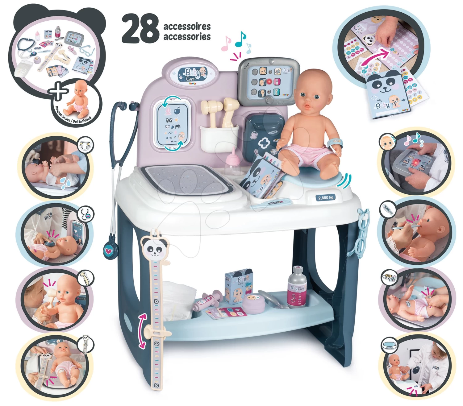 Set Spielhaus Für Die Puppe Large Doll's Play Center Natur D'Amour Baby Nurse Smoby Und Eine Arzttheke Mit Einer 30 Cm Großen Puppe Und Einem Schlafsack 220376-6 13 Set Spielhaus Für Die Puppe Large Doll's Play Center Natur D'Amour Baby Nurse Smoby Und Eine Arzttheke Mit Einer 30 Cm Großen Puppe Und Einem Schlafsack 220376-6 – Bild 13