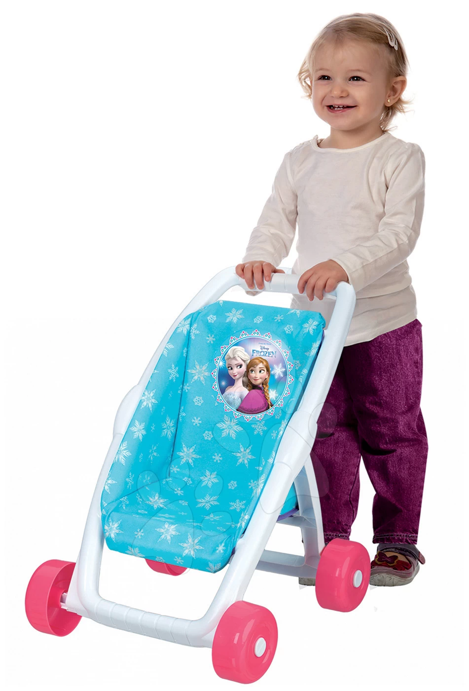 Set Puppenwagen Für Puppe Frozen Smoby Buggy (Griff 49 Cm) Und Puppe Mit Sound MiniKiss Ab 18 Monaten 4 Set Puppenwagen Für Puppe Frozen Smoby Buggy (Griff 49 Cm) Und Puppe Mit Sound MiniKiss Ab 18 Monaten – Bild 4