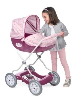 Violette Baby Nurse Large Doll's Play Center Smoby Und Puppenwagen Deep Big Violette Für 42 Cm Puppe -Smoby 250403 b smoby kocik