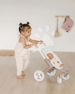 Sportwagen Mit Textilbezug Pop Pushchair Natur D'Amour Baby Nurse Smoby Mit Schwenkrädern Für Eine 42 Cm Große Puppe, Griffhöhe 54 Cm Ab 18 Monaten SM251218