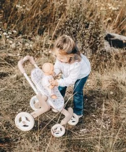 Sportwagen Mit Textilbezug Pop Pushchair Natur D'Amour Baby Nurse Smoby Mit Schwenkrädern Für Eine 42 Cm Große Puppe, Griffhöhe 54 Cm Ab 18 Monaten SM251218 -Smoby 251218 d smoby kocik