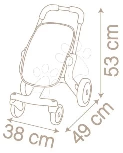 Sportwagen Mit Textilbezug Pop Pushchair Natur D'Amour Baby Nurse Smoby Mit Schwenkrädern Für Eine 42 Cm Große Puppe, Griffhöhe 54 Cm Ab 18 Monaten SM251218 -Smoby 251218 e smoby kocik