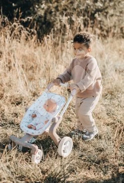 Sportwagen Mit Textilbezug Pop Pushchair Natur D'Amour Baby Nurse Smoby Mit Schwenkrädern Für Eine 42 Cm Große Puppe, Griffhöhe 54 Cm Ab 18 Monaten SM251218 -Smoby 251218 g smoby kocik