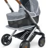 Puppenwagen Tief- Und Sportwagen DeLuxe Maxi Cosi & Quinny Grey Smoby 3in1 Mit Tragerahmen Für Puppe Grau