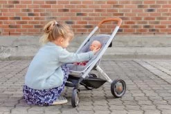 Puppenwagen-Set DeLuxe Pastell Maxi Cosi&Quinny Sport Grey 3in1 Smoby Und Mit Einer Küche 100 % Chef Stove Mit Zubehör -Smoby 253104 h smoby kocik 2