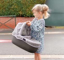 Puppenwagen-Set DeLuxe Pastell Maxi Cosi&Quinny Sport Grey 3in1 Smoby Und Baby Nurse Wiege Mit Wickelauflage -Smoby 253104 j smoby kocik 10