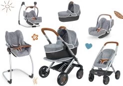 Set Puppenwagen Tief Und Sportlich DeLuxe Pastell Maxi Cosi & Quinny Grey 3in1 Smoby Und Stuhl, Autositz Und Schaukel 24 Set Puppenwagen Tief Und Sportlich DeLuxe Pastell Maxi Cosi & Quinny Grey 3in1 Smoby Und Stuhl, Autositz Und Schaukel -Smoby 253104set 1 smoby set 4