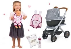Puppenwagen-Set DeLuxe Pastell Maxi Cosi&Quinny Sport Grey 3in1 Smoby Und Eine Ergonomische Trage Und Eine Baby Nurse Milchflasche 36 Puppenwagen-Set DeLuxe Pastell Maxi Cosi&Quinny Sport Grey 3in1 Smoby Und Eine Ergonomische Trage Und Eine Baby Nurse Milchflasche -Smoby 253104set 25 smoby set 2