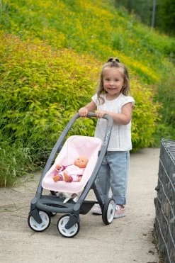 Set Kinderwagen Dreierkombination Powder Pink 3in1 Maxi Cosi&Quinny Smoby Mit Einem Kinderwagen Für Zwillinge -Smoby 253117 m smoby kocik 3