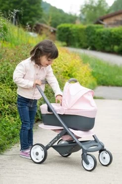 Puppenwagen Dreierkombination Powder Pink 3in1 Maxi Cosi & Quinny Smoby Tiefe Und Sportliche Und Tragbare Krippe Für 42 Cm Große Puppe -Smoby 253117 s smoby kocik