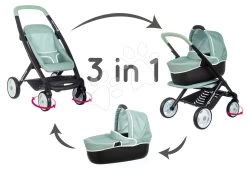 Kinderwagen Maxi Cosi 3in1 Pushchair+Pram Sage Smoby Tiefes/sportliches/tragbares Bett Für 42 Cm Große Puppe Oliv SM253120 -Smoby 253120 c2 smoby kocik 4