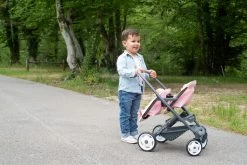 Puppenwagen Für Zwillinge Powder Pink Maxi Cosi&Quinny Smoby Mit Sicherheitsgurt Für 42 Cm Große Puppen -Smoby 253217 e smoby kocik 1