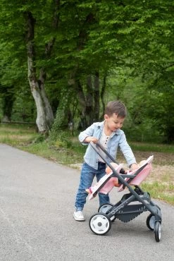 Puppenwagen Für Zwillinge Powder Pink Maxi Cosi&Quinny Smoby Mit Sicherheitsgurt Für 42 Cm Große Puppen -Smoby 253217 f smoby kocik 1