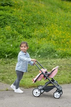 Puppenwagen Für Zwillinge Powder Pink Maxi Cosi&Quinny Smoby Mit Sicherheitsgurt Für 42 Cm Große Puppen -Smoby 253217 j smoby kocik