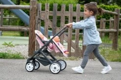 Puppenwagen Für Zwillinge Powder Pink Maxi Cosi&Quinny Smoby Mit Sicherheitsgurt Für 42 Cm Große Puppen -Smoby 253217 k smoby kocik