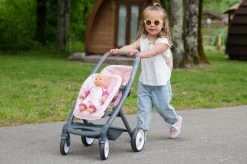 Puppenwagen Für Zwillinge Powder Pink Maxi Cosi&Quinny Smoby Mit Sicherheitsgurt Für 42 Cm Große Puppen -Smoby 253217 l smoby kocik