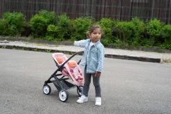 Puppenwagen Für Zwillinge Powder Pink Maxi Cosi&Quinny Smoby Mit Sicherheitsgurt Für 42 Cm Große Puppen -Smoby 253217 p smoby kocik 1