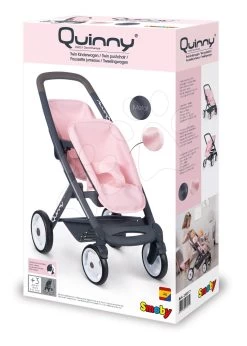 Puppenwagen Für Zwillinge Powder Pink Maxi Cosi&Quinny Smoby Mit Sicherheitsgurt Für 42 Cm Große Puppen -Smoby 253217 u smoby kocik