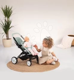 Set Spielhaus Für Die Puppe Large Doll's Play Center Natur D'Amour Baby Nurse Smoby Und Ein Kinderwagen Für Zwillinge Und Ein Esszimmerstuhl Mit Autositz, Eine Schaukel Und Eine 32-cm-Puppe -Smoby 253220 d smoby bugy kocik