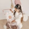Kinderwagen Mit Textilbezug Pushchair Natur D'Amour Baby Nurse Smoby Für Eine 42 Cm Große Puppe, Griffhöhe 58 Cm Ab 18 Monaten SM254018