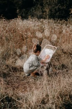 Kinderwagen Mit Textilbezug Pushchair Natur D'Amour Baby Nurse Smoby Für Eine 42 Cm Große Puppe, Griffhöhe 58 Cm Ab 18 Monaten SM254018 -Smoby 254018 f smoby bugy kocik