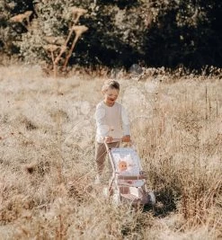 Kinderwagen Mit Textilbezug Pushchair Natur D'Amour Baby Nurse Smoby Für Eine 42 Cm Große Puppe, Griffhöhe 58 Cm Ab 18 Monaten SM254018 -Smoby 254018 g smoby bugy kocik