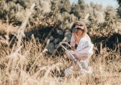 Kinderwagen Mit Textilbezug Pram Natur D'Amour Baby Nurse Smoby Für Eine 42 Cm Große Puppe, Griffhöhe 58 Cm Ab 18 Monaten SM254118 -Smoby 254118 b smoby kocik 1