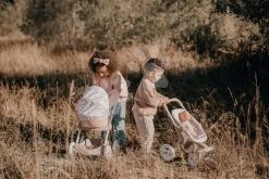 Kinderwagen Mit Textilbezug Pram Natur D'Amour Baby Nurse Smoby Für Eine 42 Cm Große Puppe, Griffhöhe 58 Cm Ab 18 Monaten SM254118 -Smoby 254118 e smoby kocik