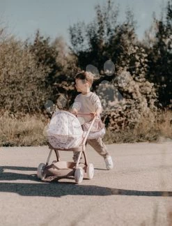 Kinderwagen Mit Textilbezug Pram Natur D'Amour Baby Nurse Smoby Für Eine 42 Cm Große Puppe, Griffhöhe 58 Cm Ab 18 Monaten SM254118 -Smoby 254118 k smoby kocik