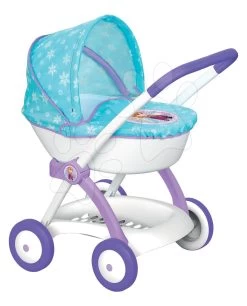 Set Tiefer Puppenwagen Für 42 Cm Puppe Frozen Disney Smoby Und Minikiss-Puppe Mit Sound Und Schnuller