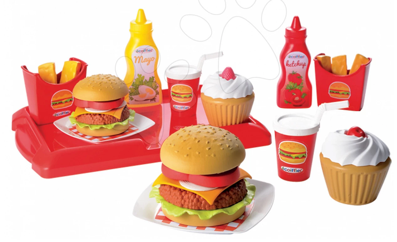 Set Restaurant Mit Spielküche Food Corner Smoby Doppelseitig Mit Hamburger-Menü Von McDonald's Und Eis 1 Set Restaurant Mit Spielküche Food Corner Smoby Doppelseitig Mit Hamburger-Menü Von McDonald's Und Eis
