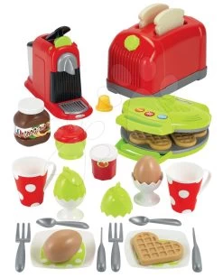 Set Küche Tefal Studio XXL Smoby Elektronisch Mit Magischem Sprudeln Und Toaster Mit Kaffeemaschine Und Waffeleisen -Smoby 2647 f ecoiffier ranajkovy set
